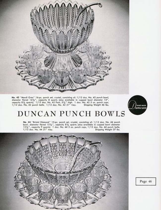 Duncan 1955 Punch Bowl Catalog Page