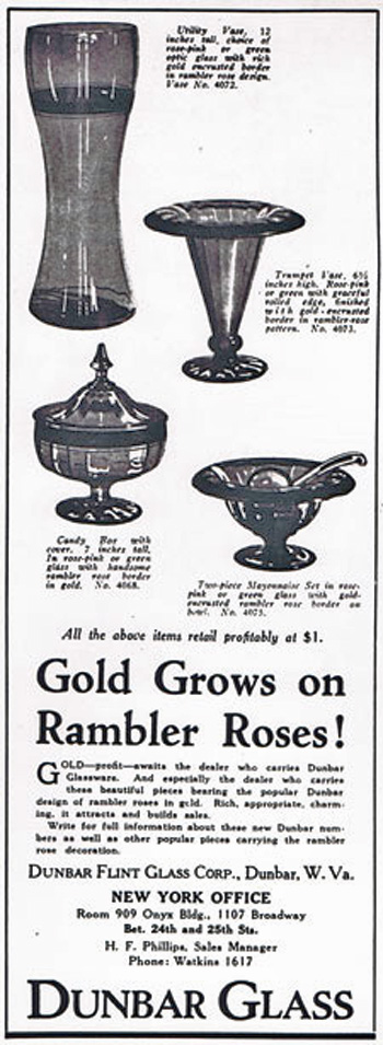 Dunbar Advertisement 1927