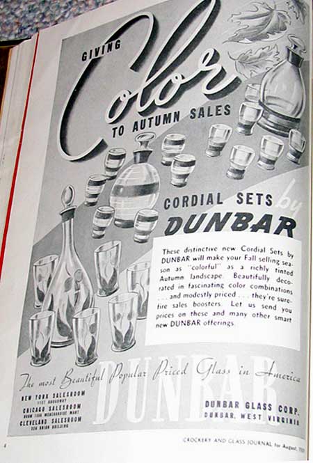 Dunbar Cordial Set