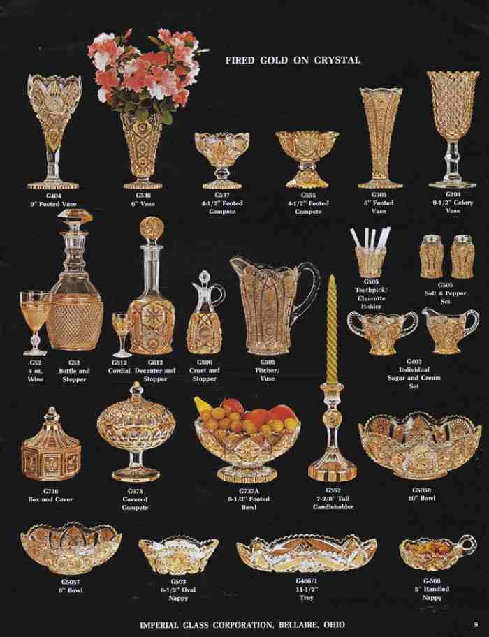 Imperial 1969 Catalog of Fired Gold on Crystal