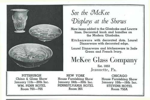McKee Glasbake &  Louvre Advertisement