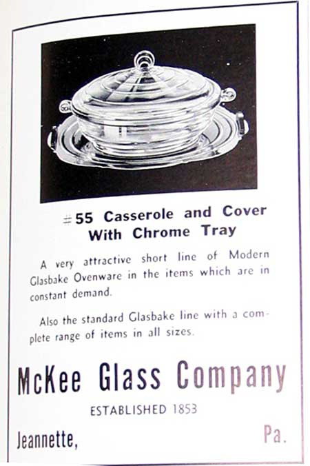 McKee Glass Co. Glasbake Casserole Ad