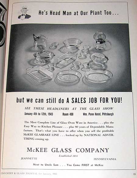 McKee Glass Co. Kitchen Ad