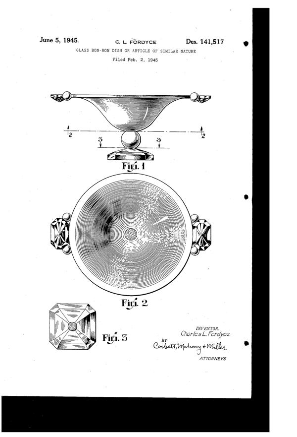 Pitman-Dreitzer Jewel Bon-bon Design Patent D141517-1