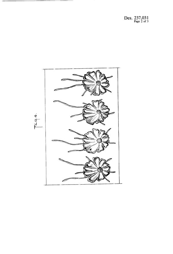 Anchor Hocking Rain Flower Tumbler Design Patent D237031-2