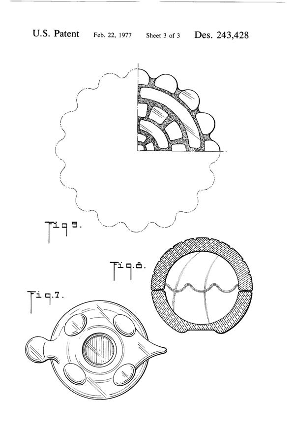 Anchor Hocking # 100/511 Turtle Set Design Patent D243428-4