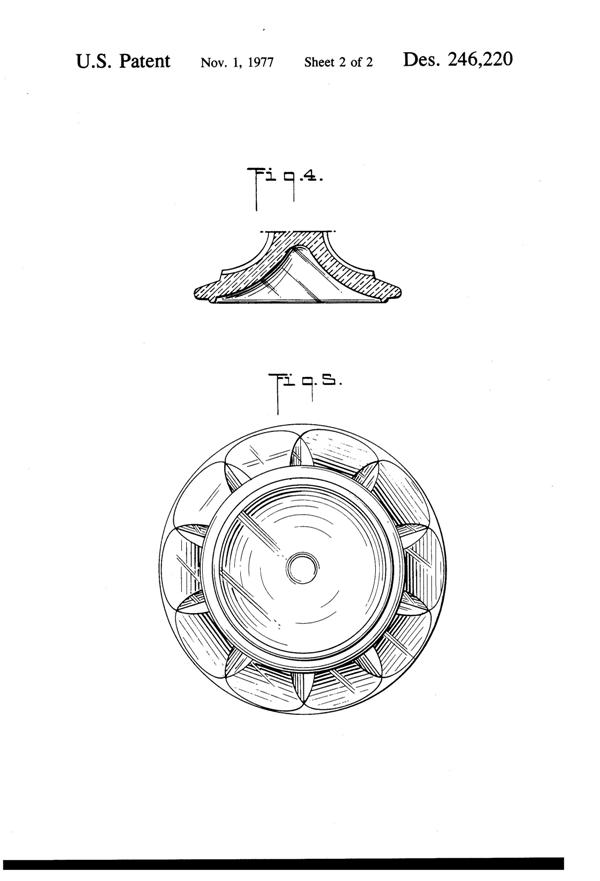 Anchor Hocking Fairfield Compote Design Patent D246220-3