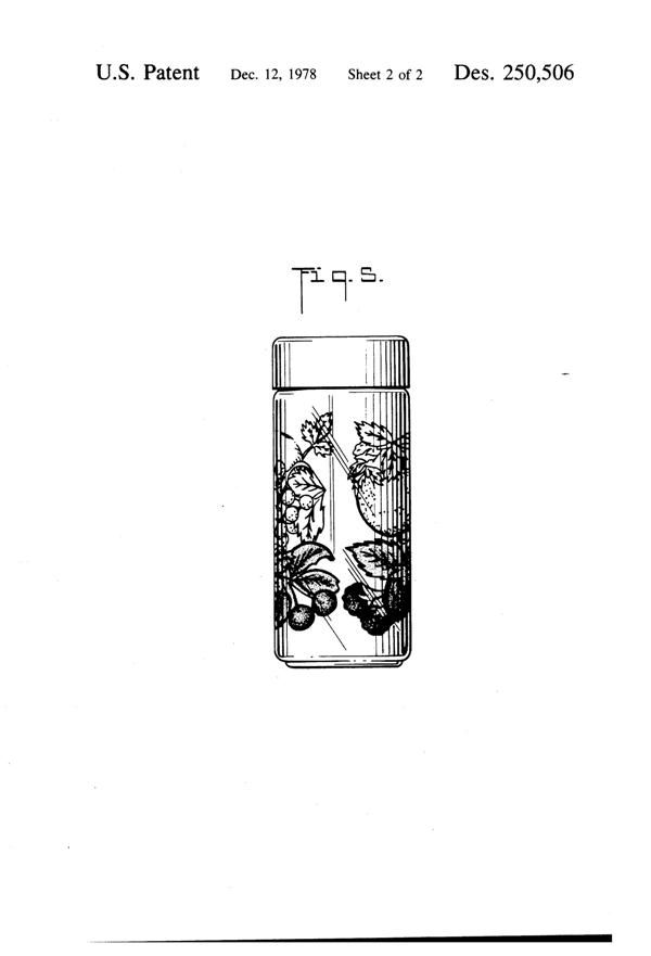 Anchor Hocking Nature's Bounty Shaker Design Patent D250506-3
