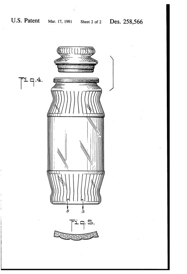Anchor Hocking Apothecary Jar Design Patent D258566-3