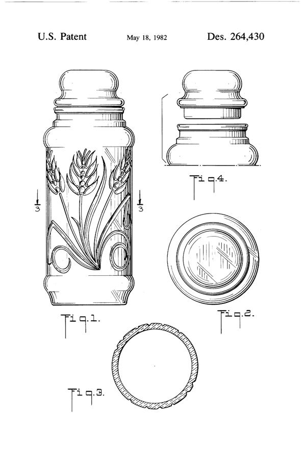 Anchor Hocking Apothecary Jar Design Patent D264430-2
