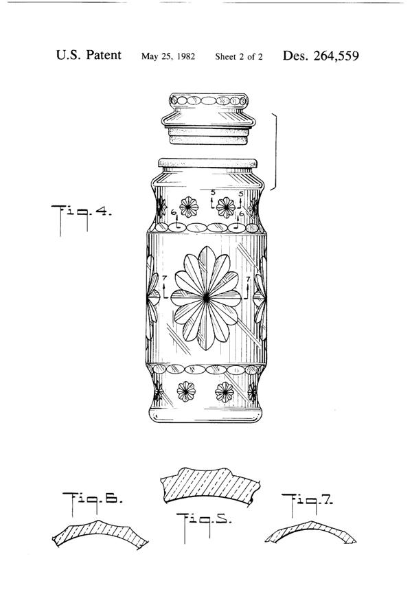 Anchor Hocking Apothecary Jar Design Patent D264559-3