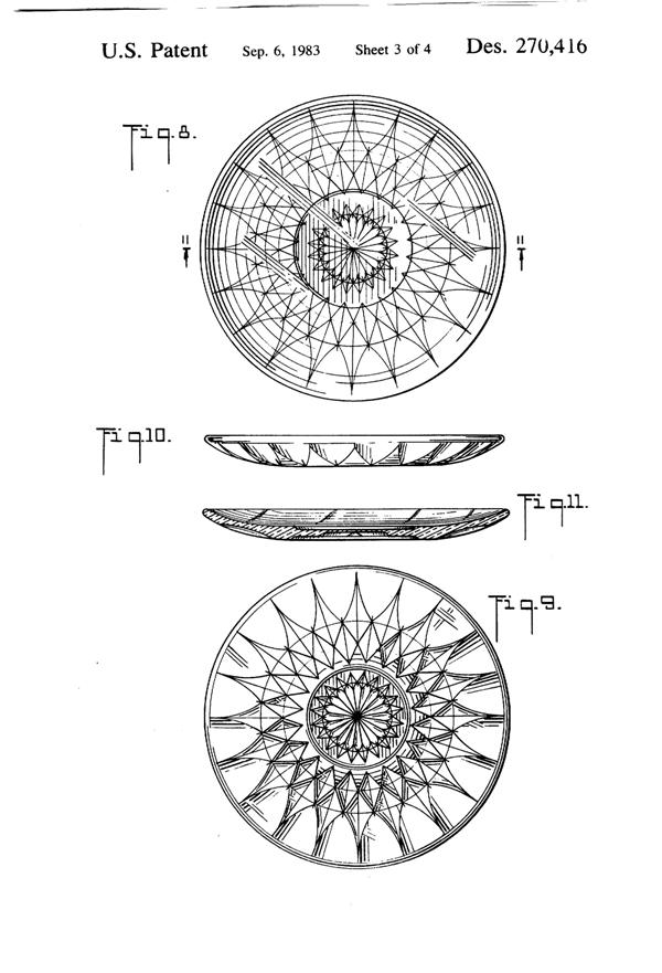 Anchor Hocking Crown Point Plate Design Patent D270416-4