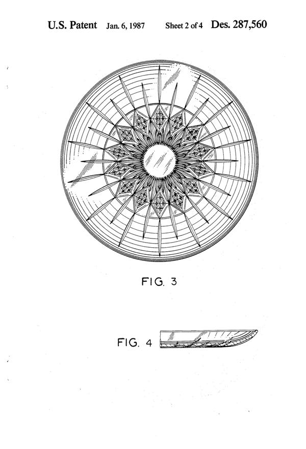 Anchor Hocking Canfield Bowl & Plate Design Patent D287560-3
