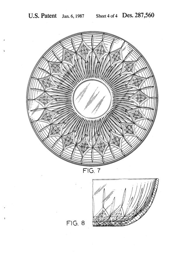 Anchor Hocking Canfield Bowl & Plate Design Patent D287560-5
