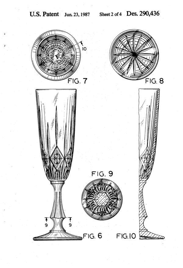 Anchor Hocking Canfield Goblet Design Patent D290436-3