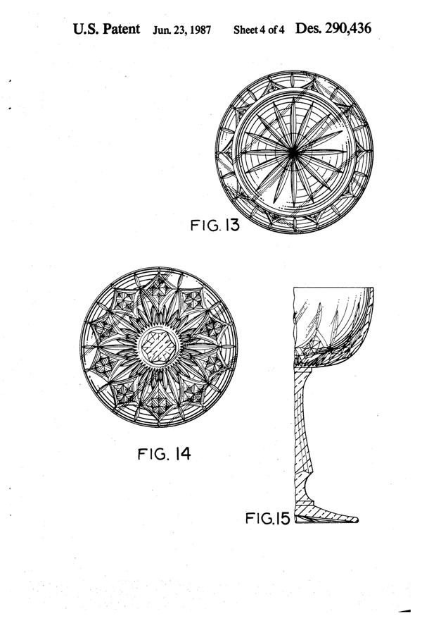 Anchor Hocking Canfield Goblet Design Patent D290436-5