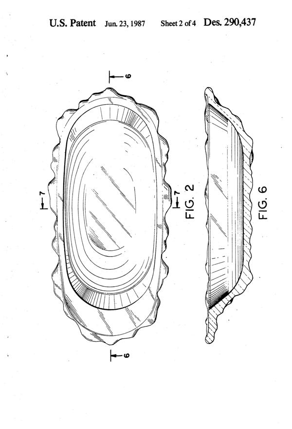 Anchor Hocking Husted Bowl Design Patent D290437-3