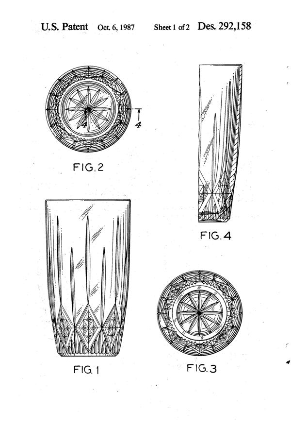 Anchor Hocking Canfield Tumbler Design Patent D292158-2