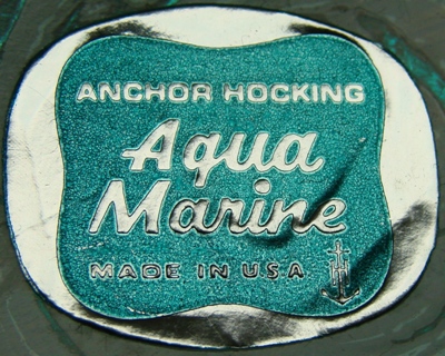 Anchor Hocking Aqua Marine Label