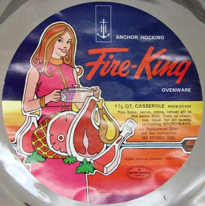 Anchor Hocking Fire-King Casserole Label