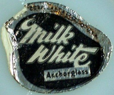 Anchor Hocking Anchorglass Milk White Label