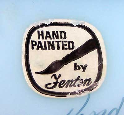Fenton Hand Painted Label