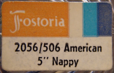 Fostoria American Label