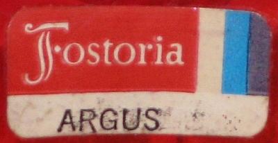 Fostoria Argus Label