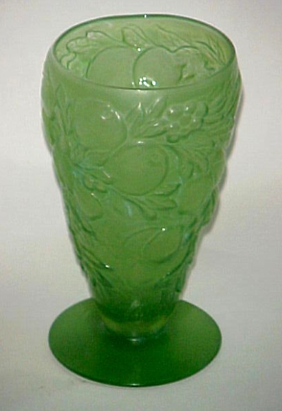 Consolidated # 508 Martele Five Fruits Footed Tumbler