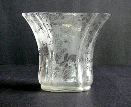 Consolidated #2203 Florentine Vase w/ #21 Etch