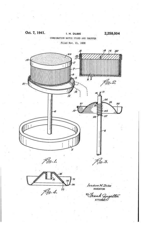 Akro Agate Hamilton Match Holder Patent 2258004-1