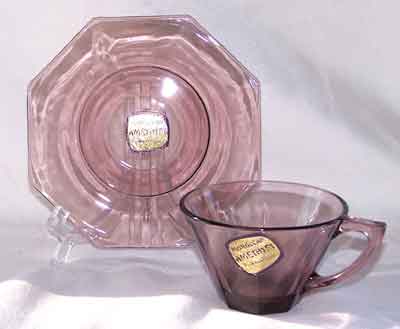 Hazelware Octagonal Moroccan Amethyst Cup and Saucer