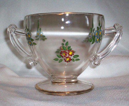 Jeannette Sugar w/ Floral Enamel Decoration