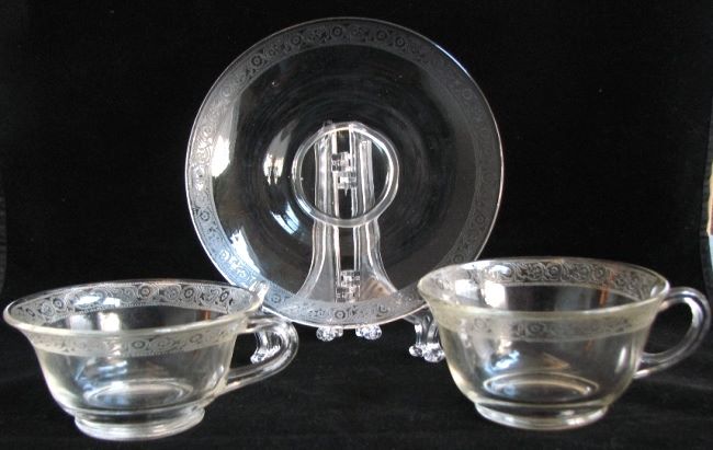 Maryland Glass Co. #  476 Cups & Saucer
