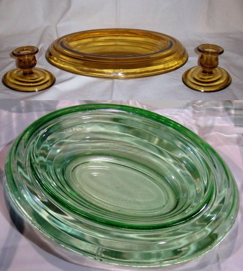 L. E. Smith Oval Console Set