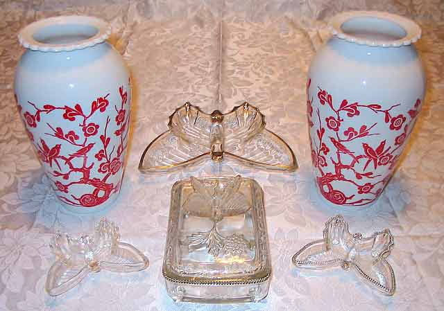 Sandy McRae Collections Hocking Vases and Jeannette Butterflies