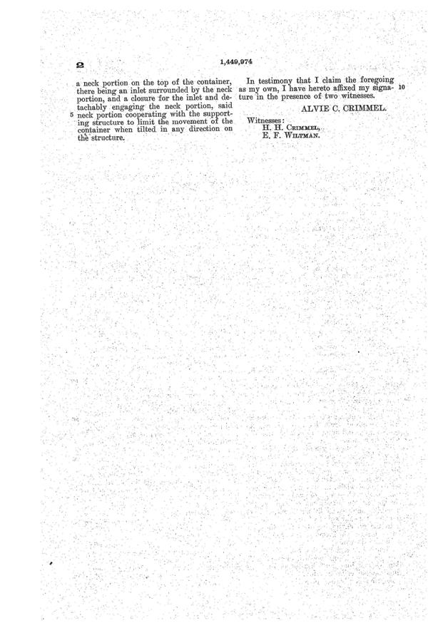 Sneath Sugar Bin Patent 1449974-4