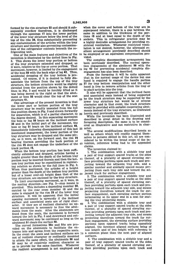 Sneath Refrigerator Tray Patent 2242903-4