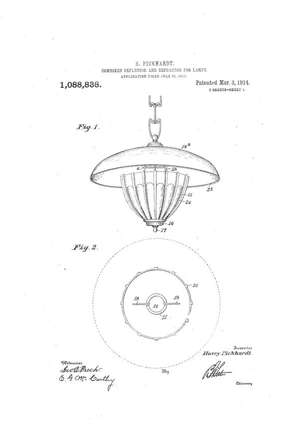 Phoenix Light Fixture Patent 1088838-1