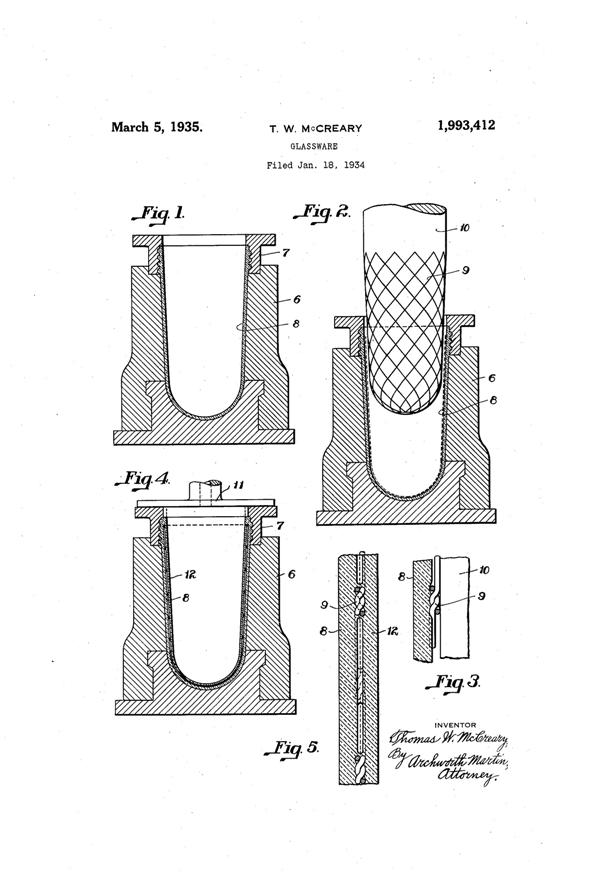 Phoenix Reenforced Glassware Patent 1993412-1
