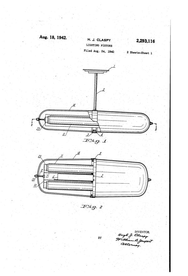 Phoenix Fluorescent Light Fixture Patent 2293116-1