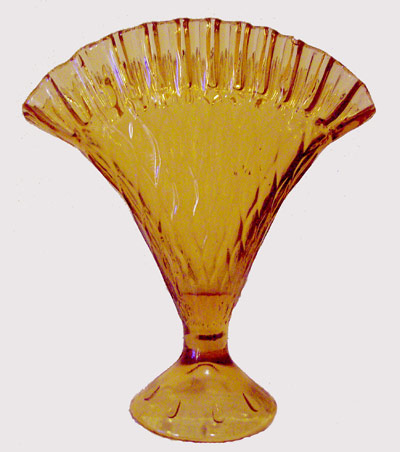 Unknown Crimped Top Fan Vase