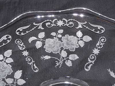 Fostoria # 316 Midnight Rose Etch