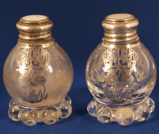 Roden Silver Overlay on Imperial # 400/96 Candlewick Shakers