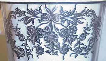 Roden Bros. Silver Overlay Decoration