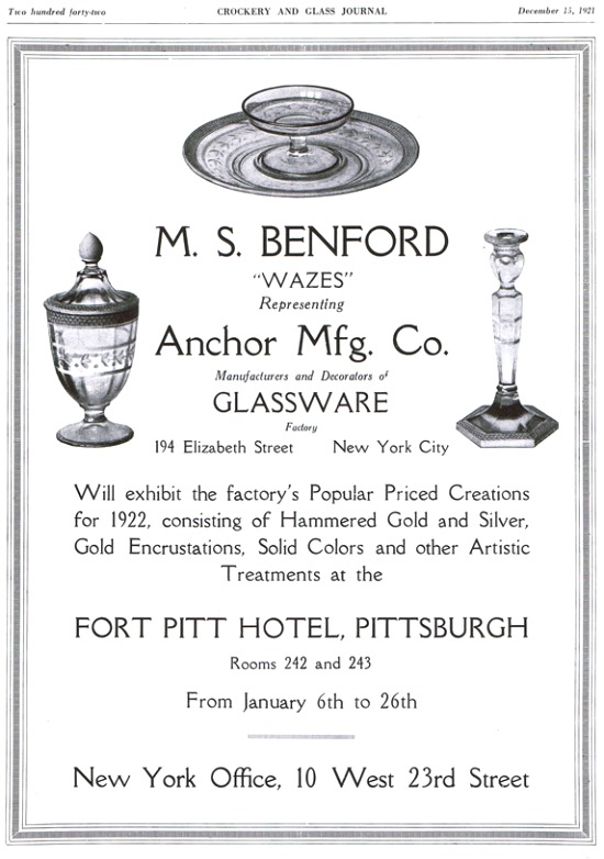 Anchor Manufacturing Co. Advertisement
