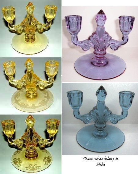 Heisey # 134 Trident Duo Candleholder