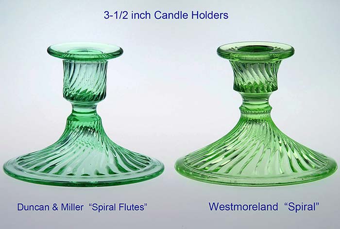 Duncan vs. Westmoreland Spiral Candleholders