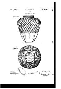 Maryland Glass Corporation Vase Design Patent D 85918-1