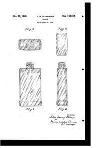 Maryland Glass Corporation Bottle Design Patent D142616-1
